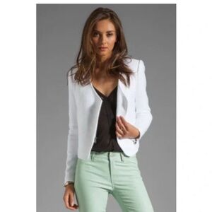 Elegant Ivory Tibi Basketweave Jacket